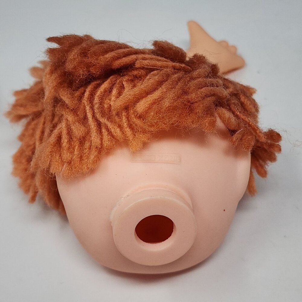 Doll Head Hands Plastic Brown Yarn Hair Blue Eyes Freckles Vintage Ice Cream 2.5 - Picture 5 of 6